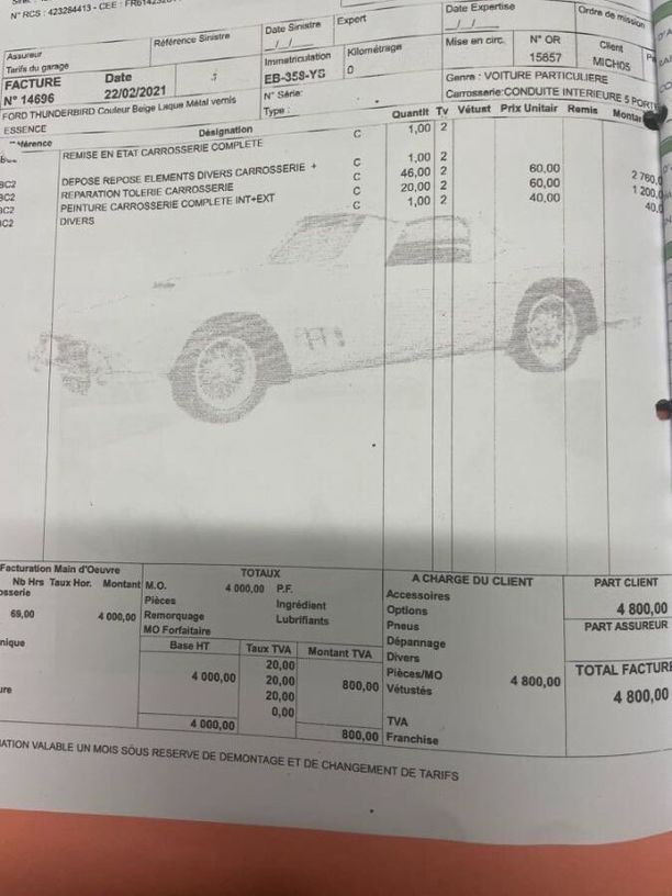 Occasion FORD THUNDERBIRD 1956 Vaucluse 84